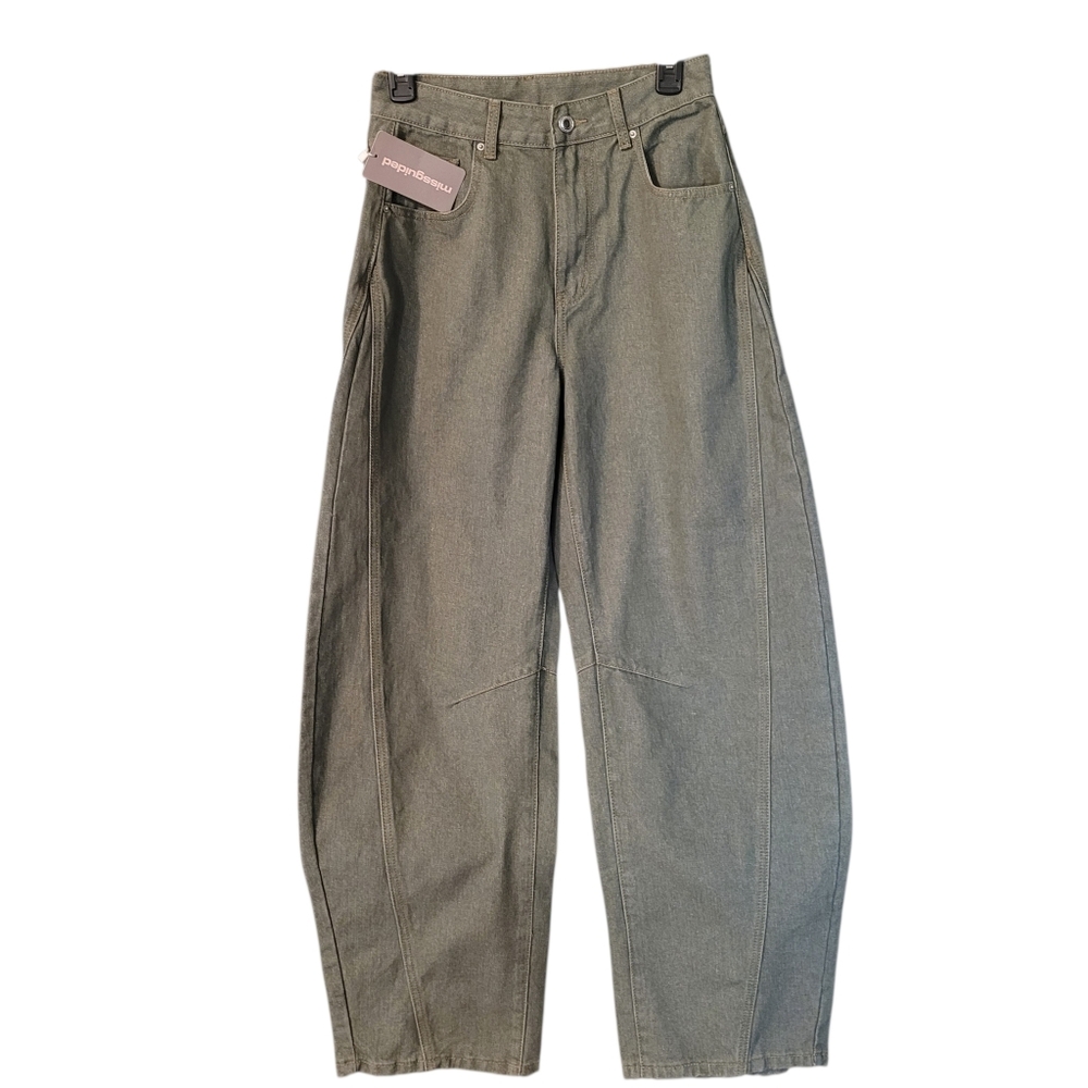 Missguided Olive Wide Leg Jeans